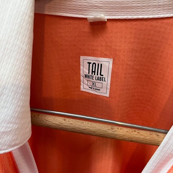 Tail Womens Sleeveless Polo Shirt White Collar‎ XL Orange - Picture 2 of 4